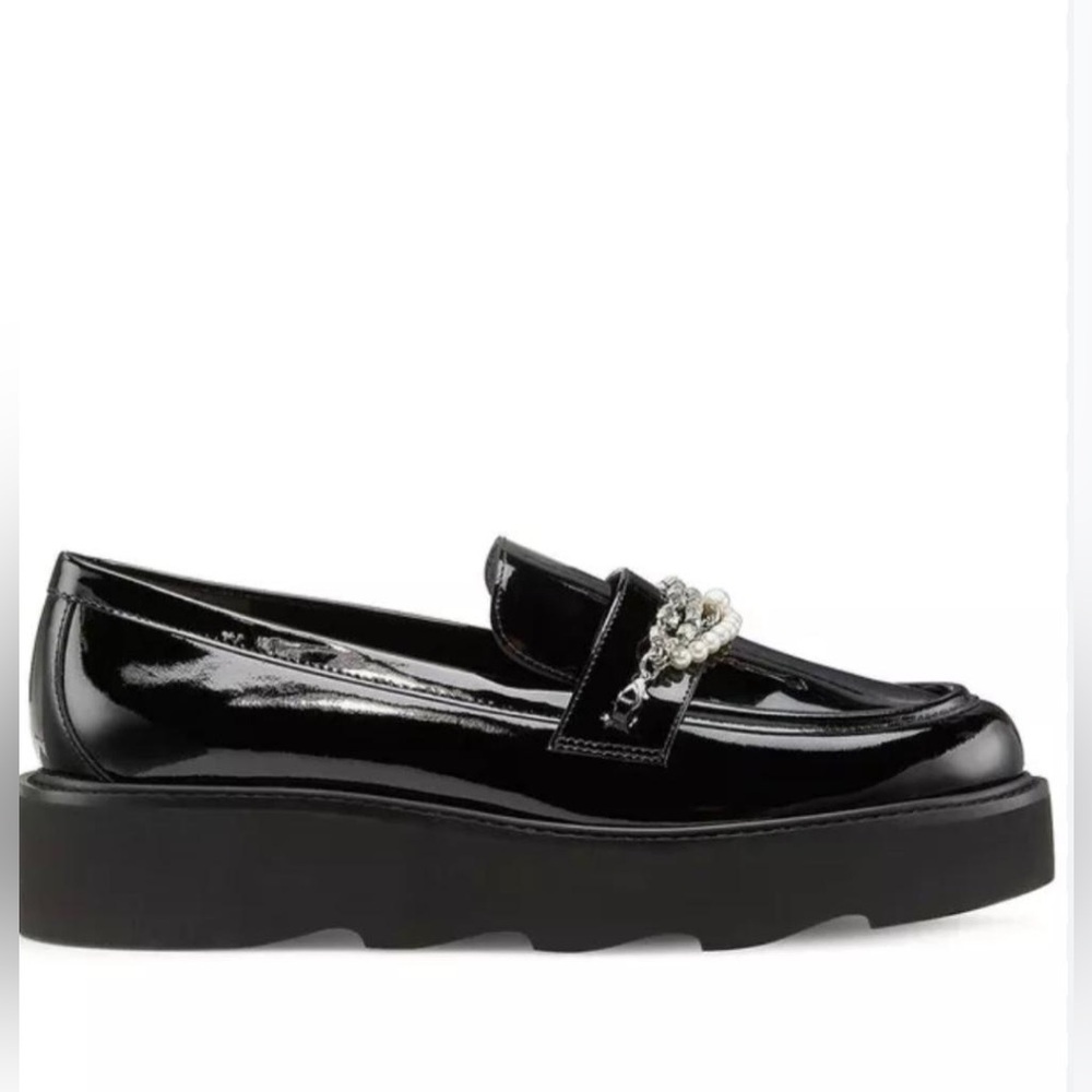 Stuart Weitzman Pearldrop Slip On Platform Loafer Flats - NWT - Picture 5 of 15